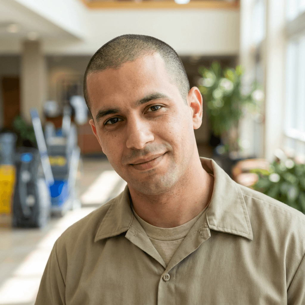 Sam, male customer in his early 30s, friendly approachable appearance